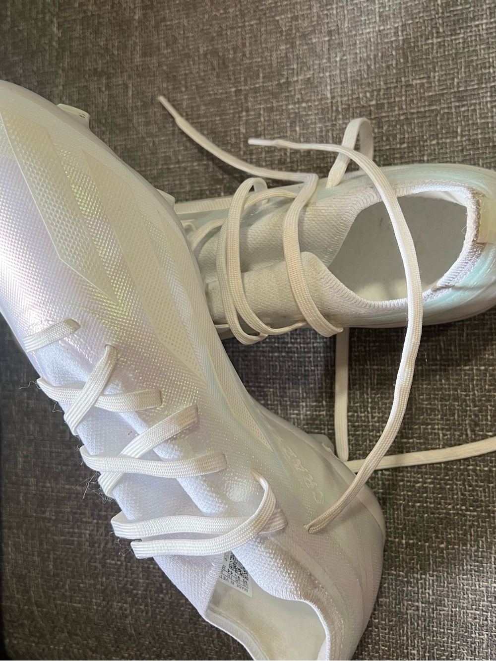 Adidas White Iridescent Men's Soccer Cleats